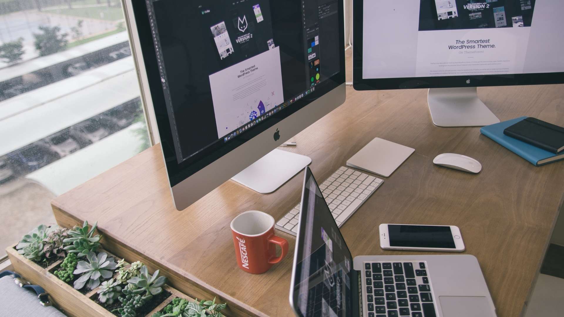 organized desk and workspace